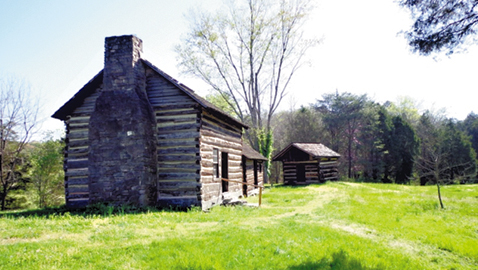 Photo by Mike Steely The John Sevier Cabin at Marble Springs