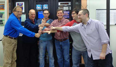 Photo by Mike Steely. The staff of CTV Knoxville prepares to enter its 40th year. Left to right are Kevin Jeske, David Vogel, Mark Hamilton, David Williams, Justin Willocks and Wes Hall. Not pictured are Jason Oaks and the two AmeriCorps partners, Emily Reichard and Gabri-el Dawson.