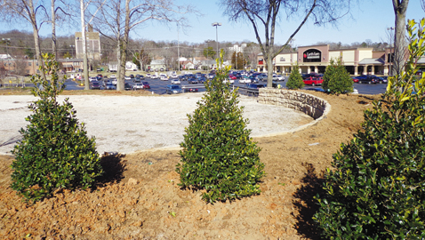 Photo by Mike Steely. The proposed Everly Brothers Park on Kingston Pike in Bearden was recently planted with trees. Apparently all that remains is the park to become officially transferred from the state to the city. 