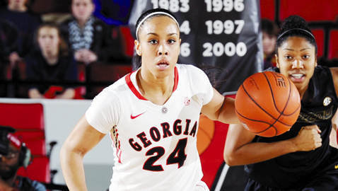 Marjorie Butler, Webb School product, has overcome knee and shoulder injuries to become starting point guard at Georgia. 
