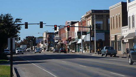 Photo courtesy of Amber Scott Downtown Lenoir City is getting a new streetscape that includes underground utilities, new sidewalks, trees and brick pavers at the intersections. 