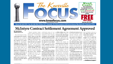 The Knoxville Focus for January 25, 2016