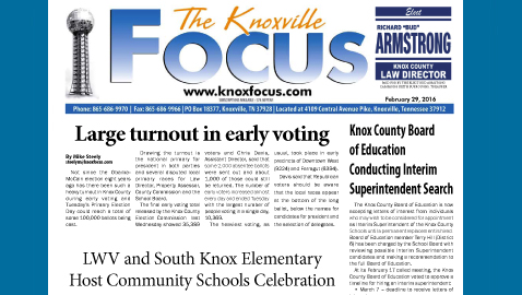 The Knoxville Focus for February 29, 2016