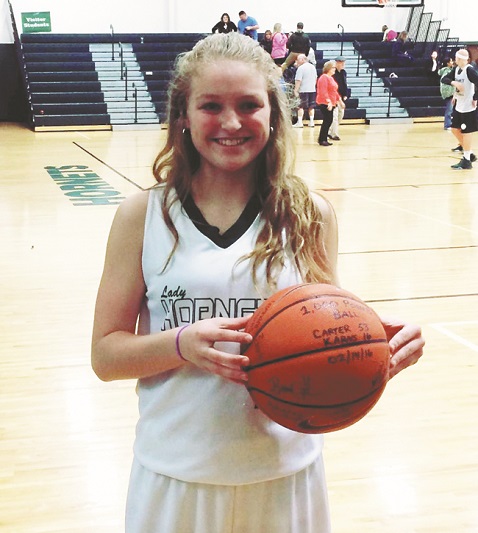 Heifner scores 1,000 points in middle school career