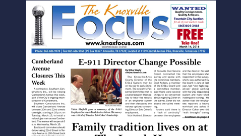 The Knoxville Focus for March 14, 2016