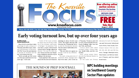 The Knoxville Focus for August 1, 2016