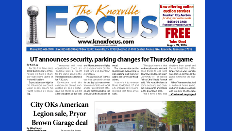 The Knoxville Focus for August 22, 2016