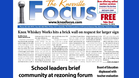 The Knoxville Focus for December 12, 2016