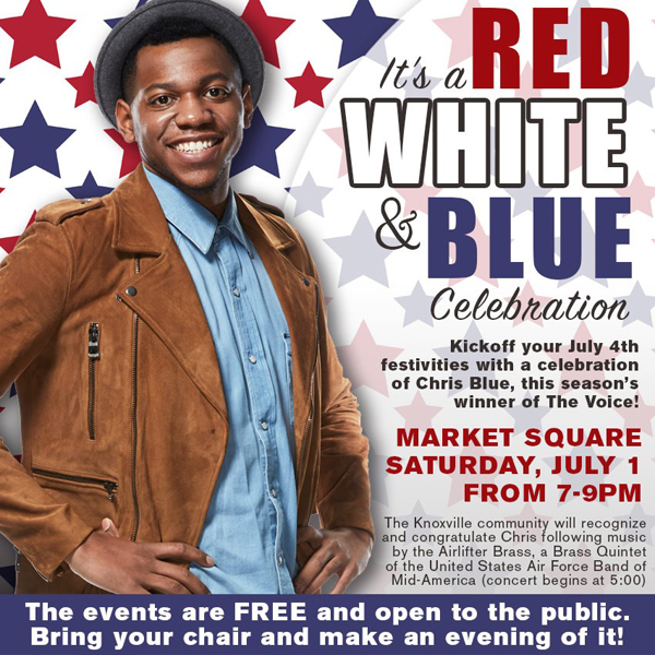 Congratulate Chris Blue, winner of The Voice, this Saturday