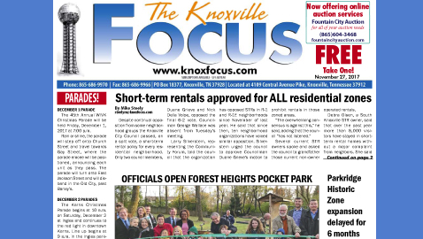The Knoxville Focus for November 27, 2017