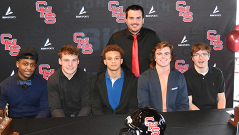 Five Bobcats sign scholarships at Sam & Andy’s