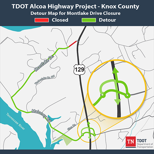 TDOT Knox County Traffic Alert: Upcoming Alcoa Highway closure