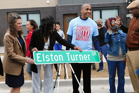 Turner touched by turnout for street dedication