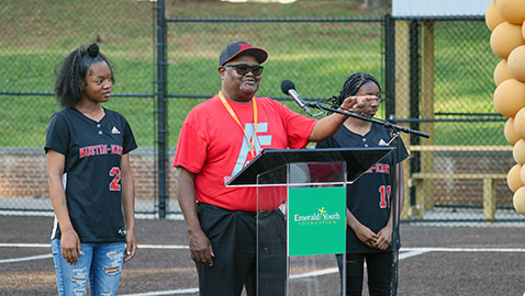 Play Ball! Hundreds attend reopening of Claude Walker Ballpark