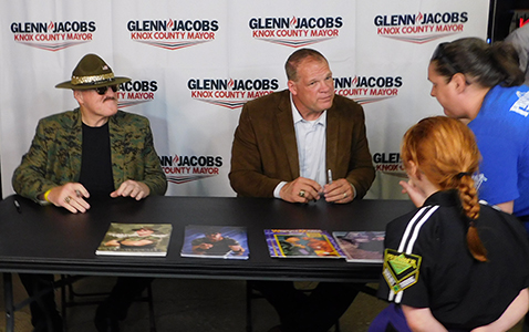 Mayor Jacobs, Sergeant Slaughter host early voting kickoff party