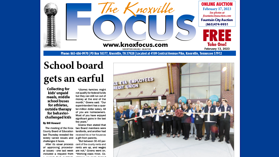 The Knoxville Focus for February 13, 2023