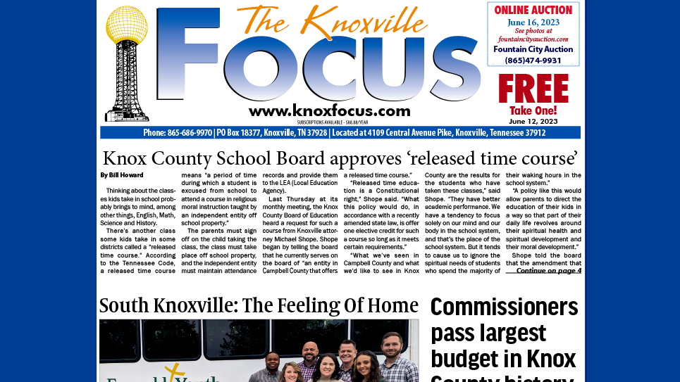 The Knoxville Focus for June 12, 2023