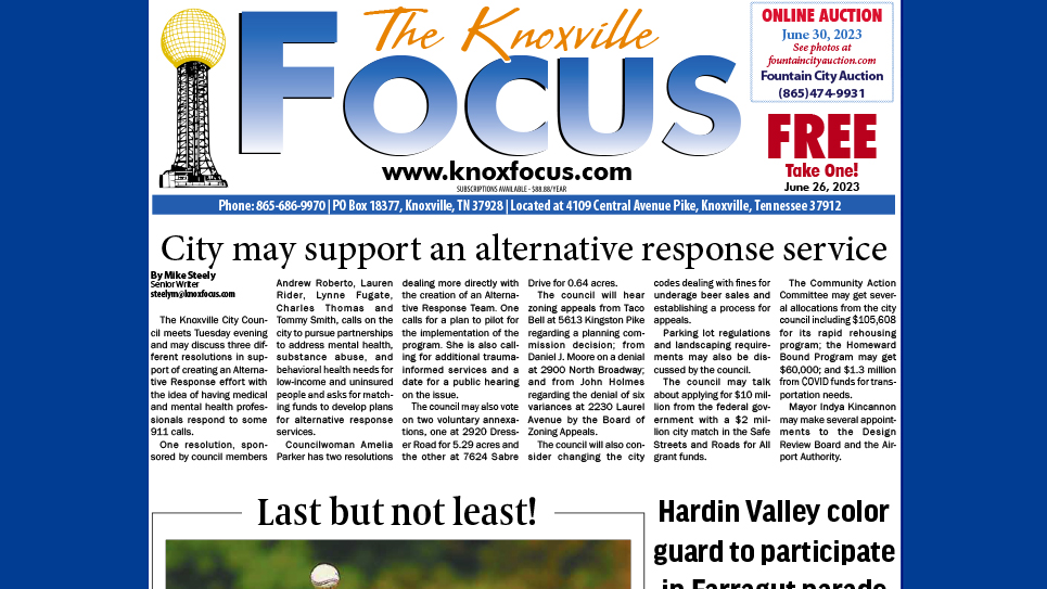 The Knoxville Focus for June 26, 2023