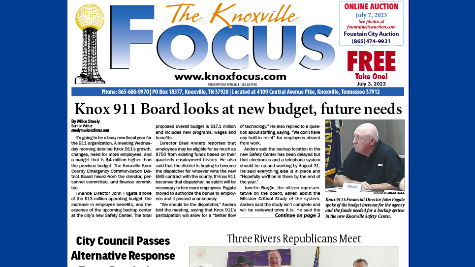 The Knoxville Focus for July 3, 2023