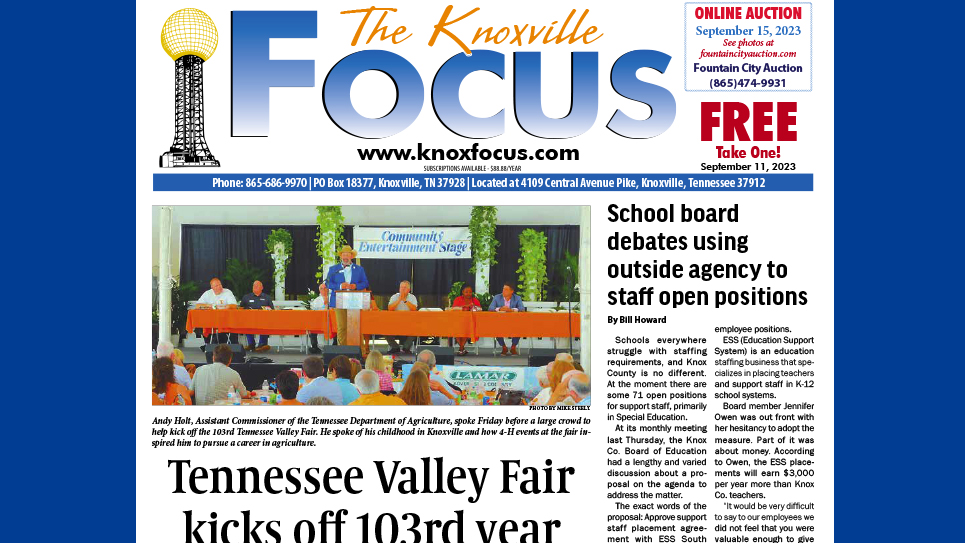 The Knoxville Focus for September 11, 2023