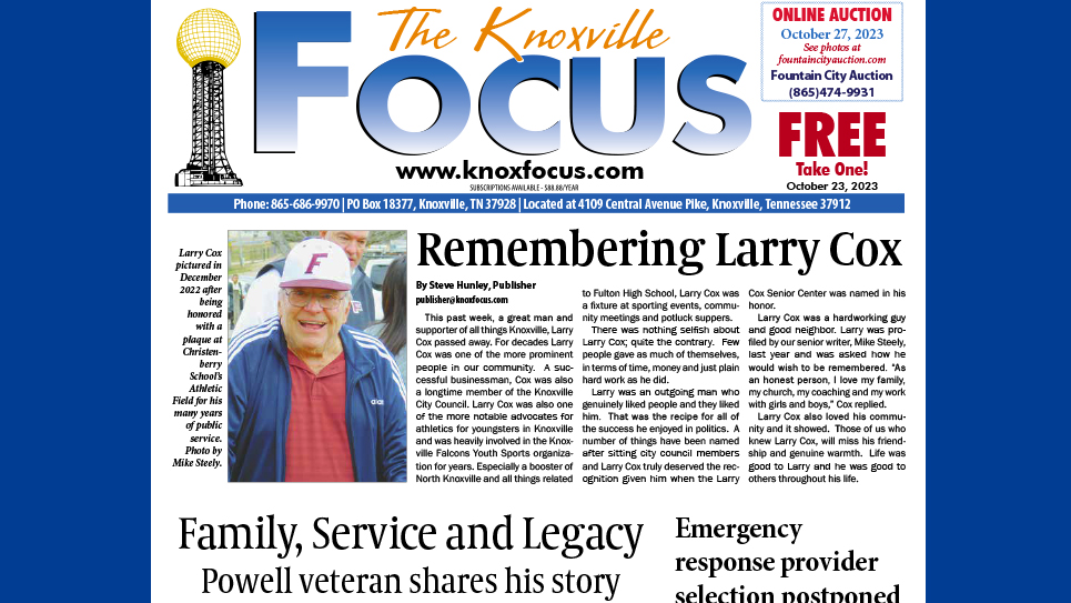The Knoxville Focus for October 23, 2023