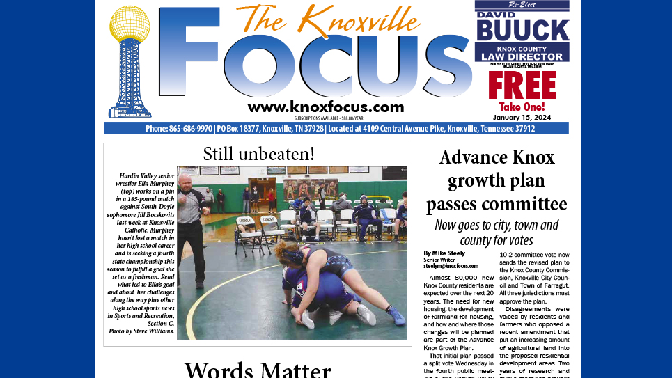 The Knoxville Focus for January 15, 2024